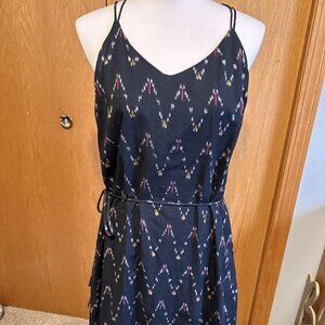 NWT The Loft Summer Strappy Navy print sundress dress Size 12 NEW